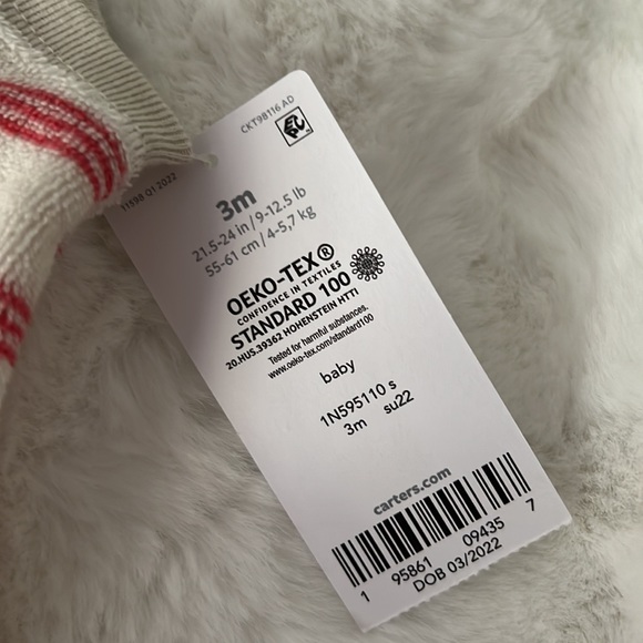 CARTER’S Baby Boy Sleeveless Romper 3m - Picture 8 of 10